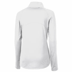 Cleveland Guardians Cutter & Buck Women's Adapt Eco Knit Stretch Recycled Half-Zip DryTec Top - White Tops