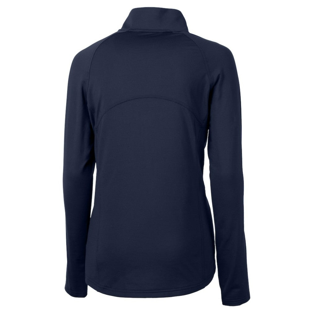 Los Angeles Dodgers Cutter & Buck Women's Adapt Eco Knit Stretch Recycled Half-Zip DryTec Top - Navy Tops