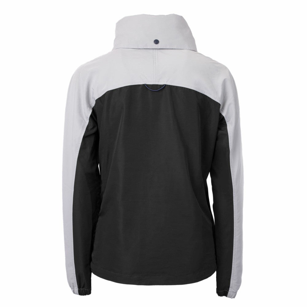 New York Mets Cutter & Buck Women's Charter Eco Recycled Half-Zip Anorak Jacket - Black/Gray Jackets