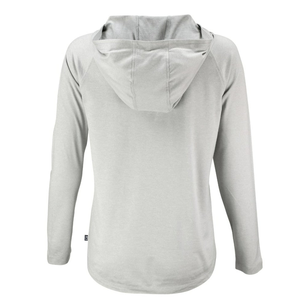 Los Angeles Dodgers Cutter & Buck Women's Coastline Epic Comfort Eco Recycled Raglan Long Sleeve Hoodie T-Shirt - Gray Hoodies