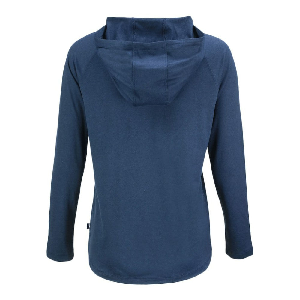 Philadelphia Phillies Cutter & Buck Women's Coastline Epic Comfort Eco Recycled Raglan Long Sleeve Hoodie T-Shirt - Navy Hoodies