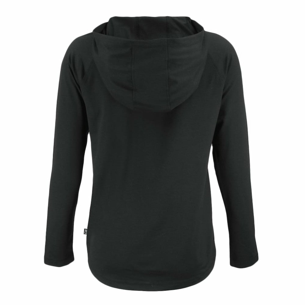 Texas Rangers Cutter & Buck Women's Coastline Epic Comfort Eco Recycled Raglan Long Sleeve Hoodie T-Shirt - Black Hoodies