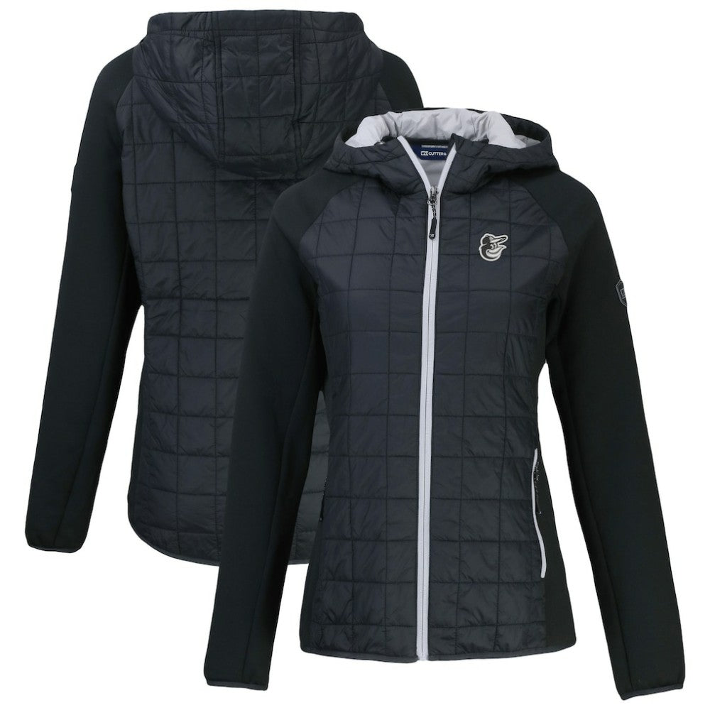 Baltimore Orioles Cutter & Buck Women's Rainier Primaloft Eco Full-Zip Hybrid Jacket - Black Jackets