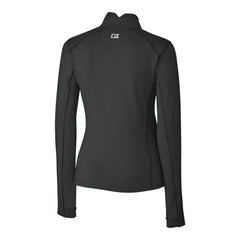 Minnesota Twins Cutter & Buck Women's Traverse Stretch Quarter-Zip Pullover Top - Black Pullover