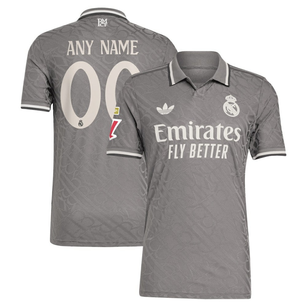 Real Madrid Originals 2024/25 Third Custom Jersey Charcoal - Adidas for sale