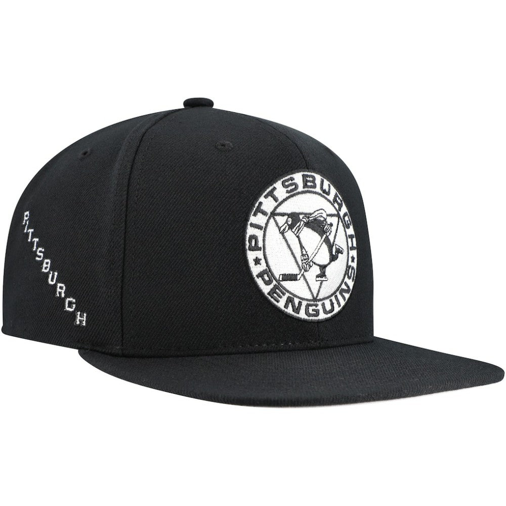 Pittsburgh Penguins Mitchell & Ness Team Snapback Hat - Black | US 201873231