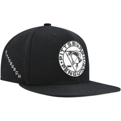 Pittsburgh Penguins Mitchell & Ness Team Snapback Hat - Black | US 201873231