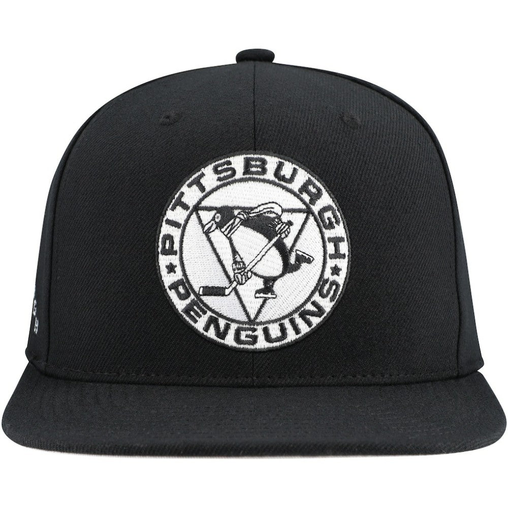 Pittsburgh Penguins Mitchell & Ness Team Snapback Hat - Black | US 201873231