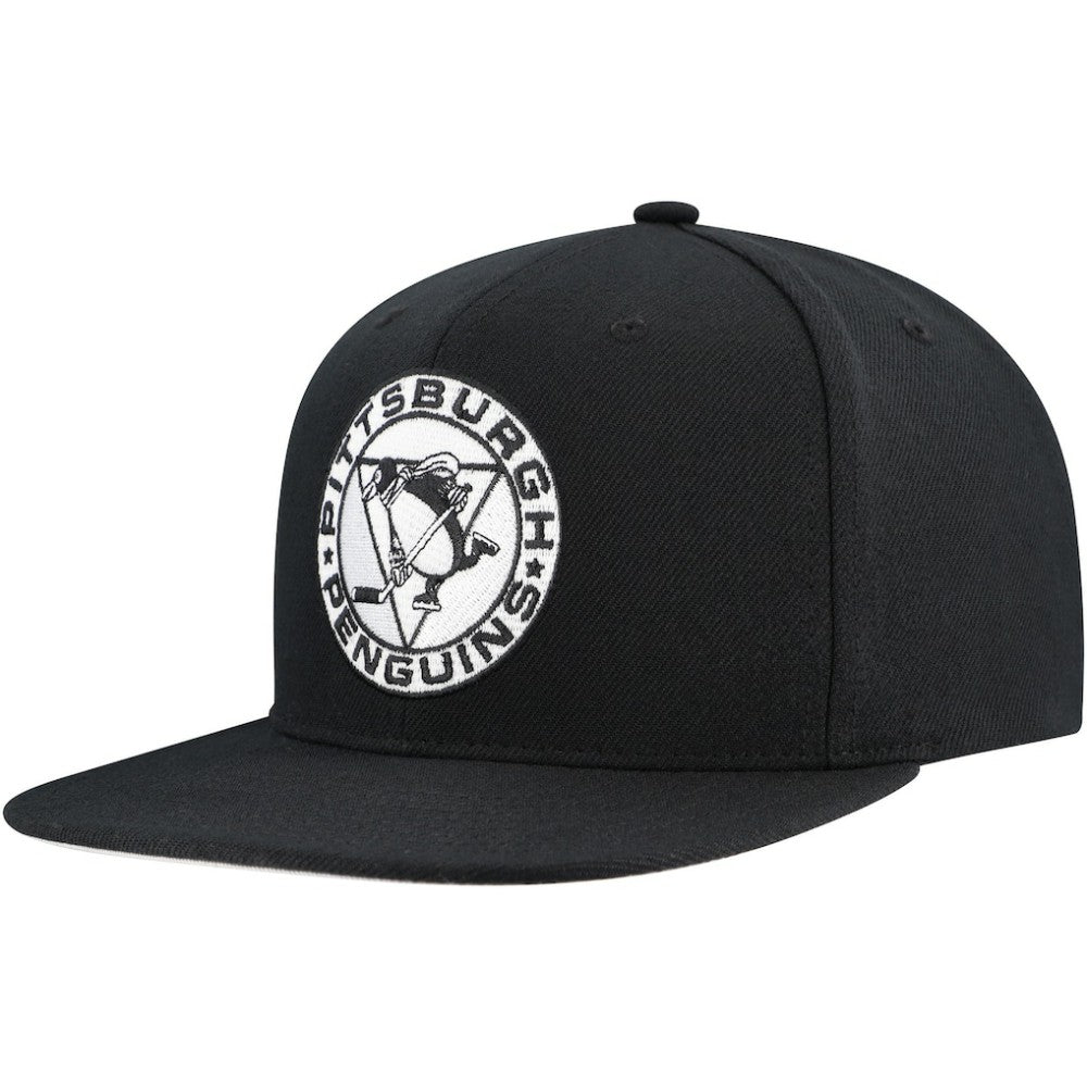 Pittsburgh Penguins Mitchell & Ness Team Snapback Hat - Black | US 201873231