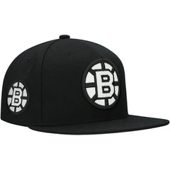 Boston Bruins Mitchell & Ness Team Snapback Hat - Black | US 201873246