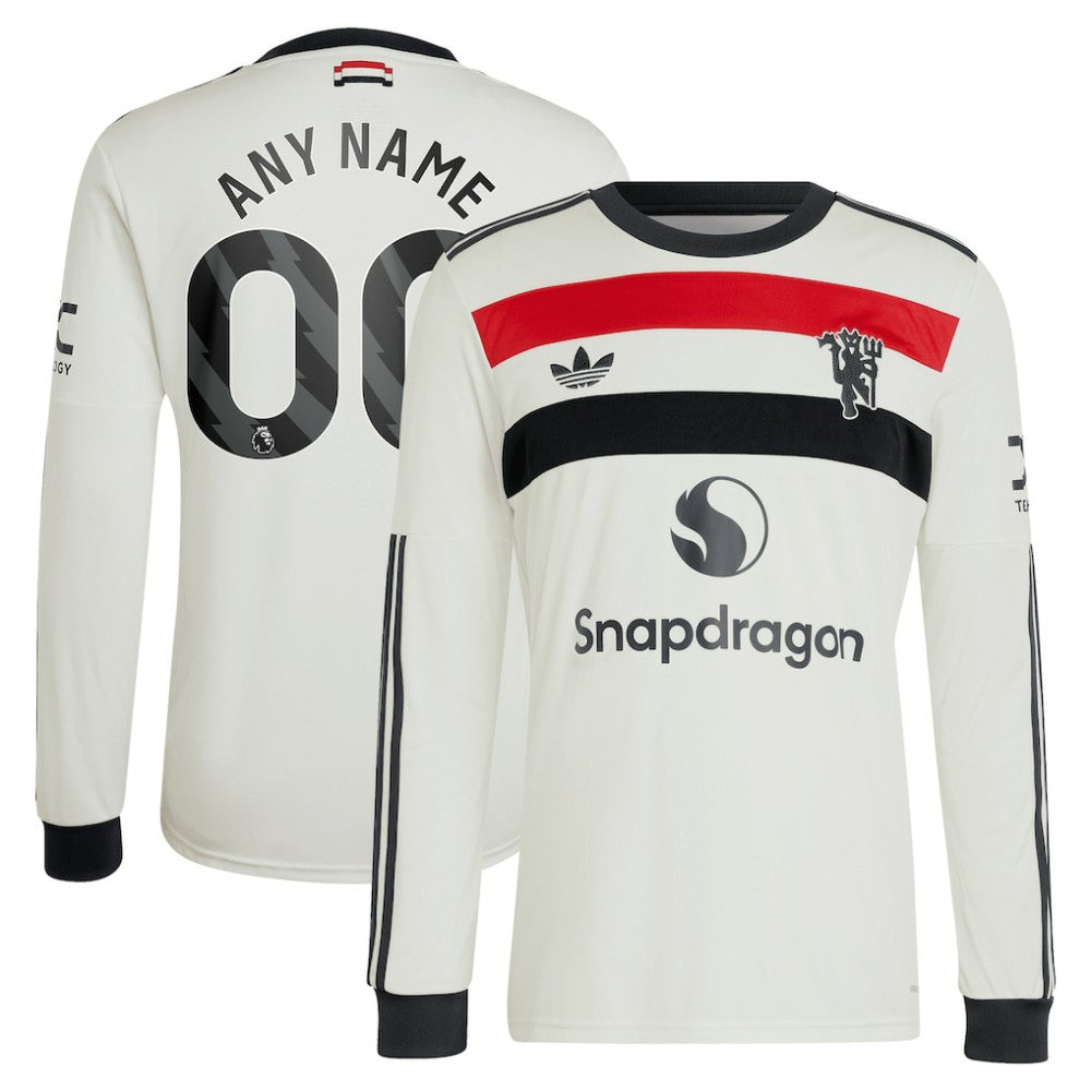 Manchester United Originals 2024/25 Third Custom Replica Long Sleeve Jersey Cream - Adidas cheap