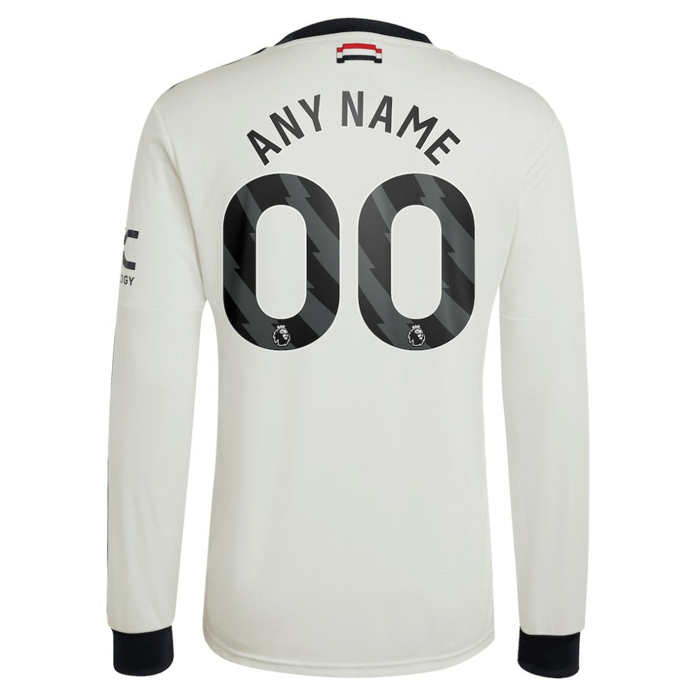 Manchester United Originals 2024/25 Third Custom Replica Long Sleeve Jersey Cream - Adidas cheap