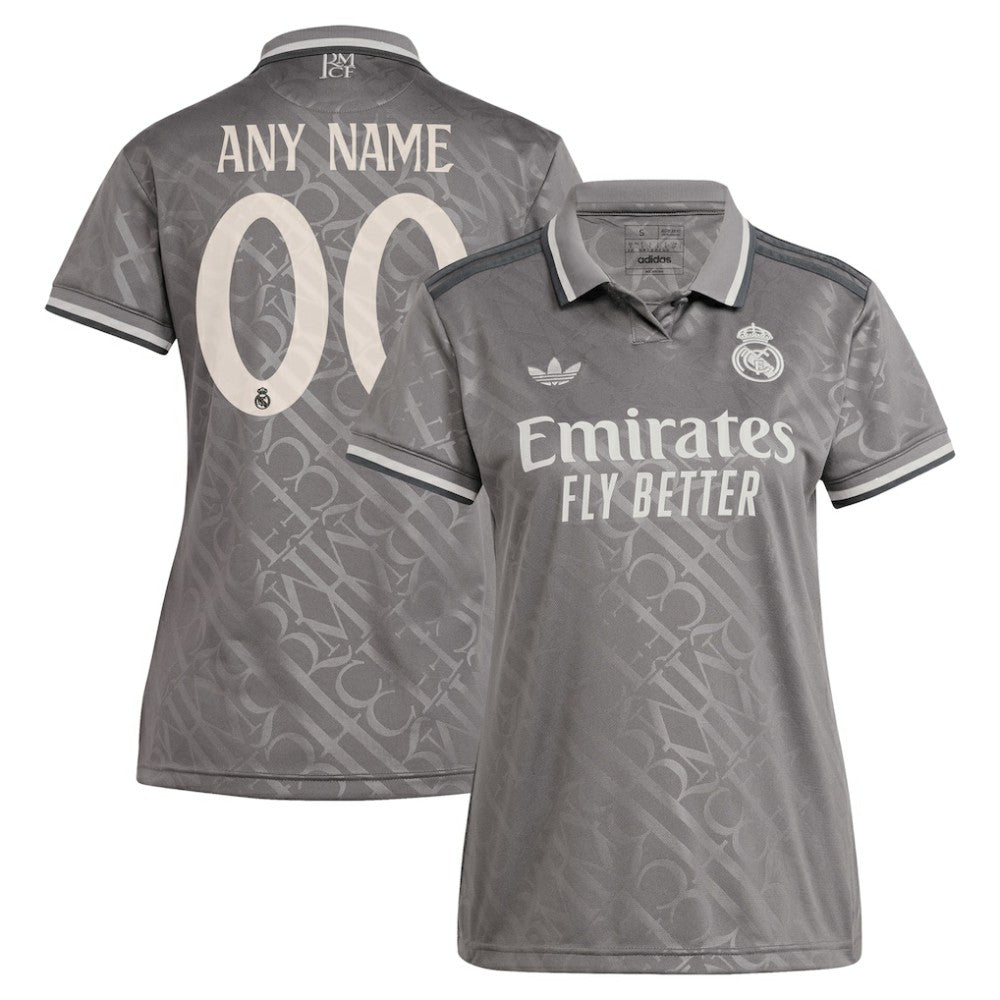 Real Madrid Originals Women's 2024/25 Third Replica Custom Jersey Charcoal - Adidas sale
