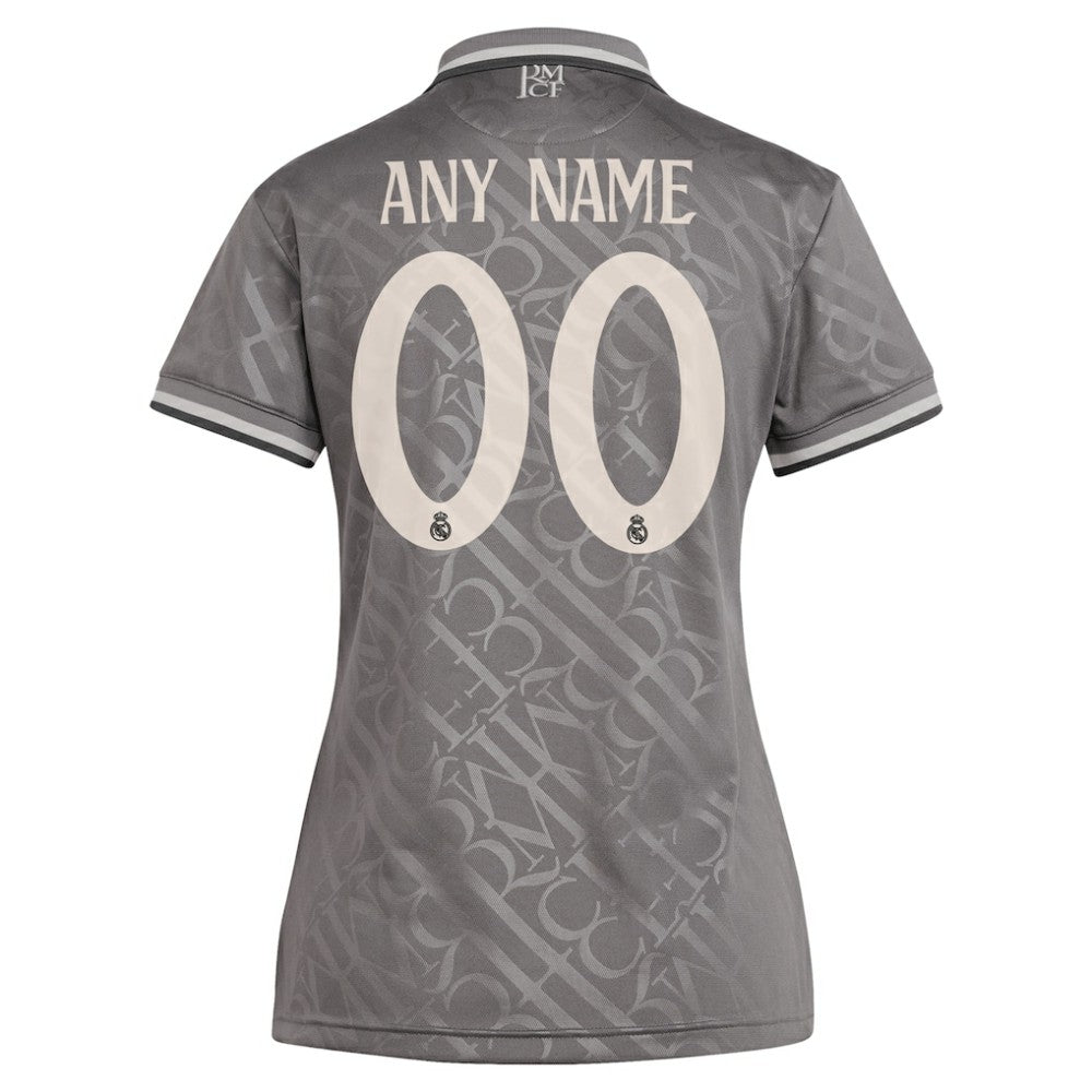 Real Madrid Originals Women's 2024/25 Third Replica Custom Jersey Charcoal - Adidas sale