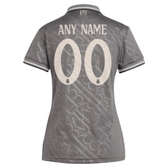 Real Madrid Originals Women's 2024/25 Third Replica Custom Jersey Charcoal - Adidas sale