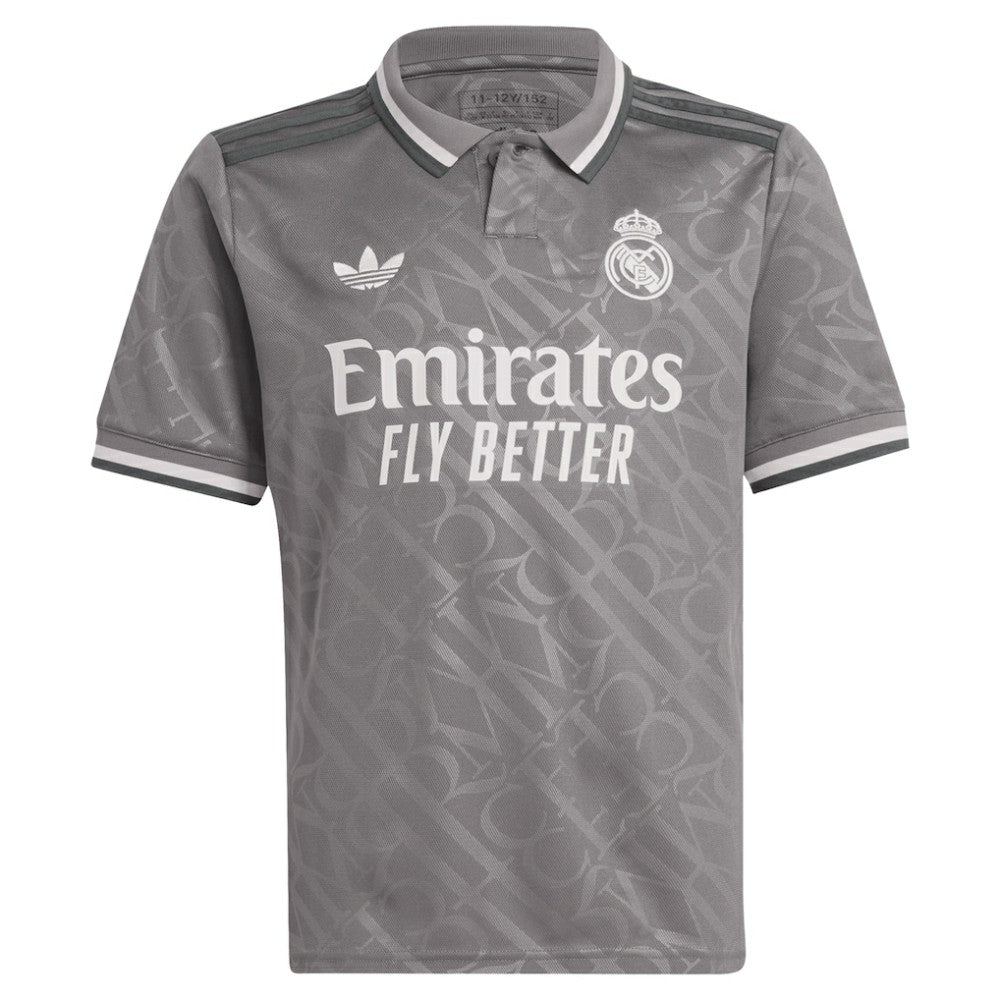 Real Madrid Originals Youth 2024/25 Third Replica Custom Jersey Charcoal - Adidas cheap