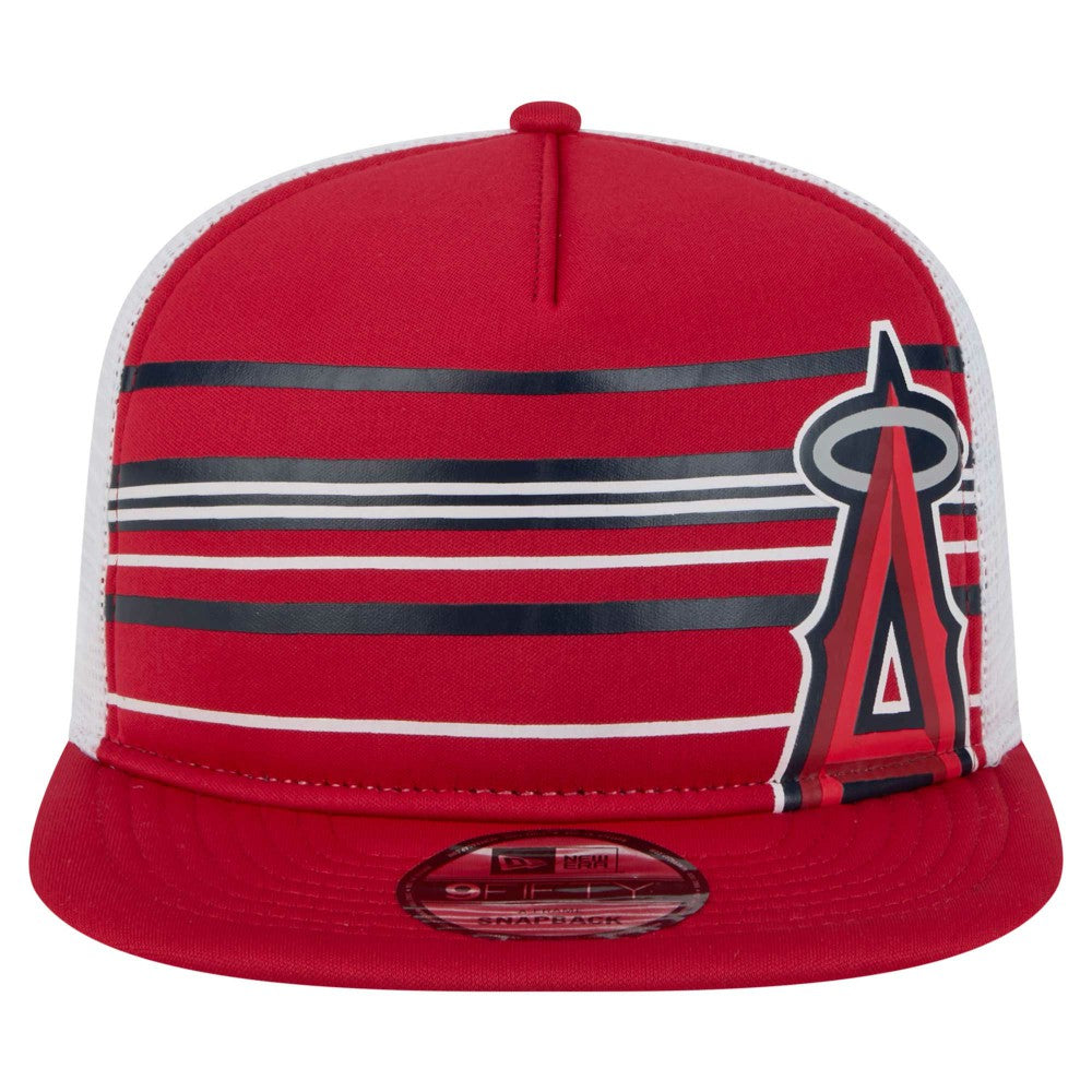 Los Angeles Angels New Era 9FIFTY A-Frame Trucker Snapback Hat - Red Hats