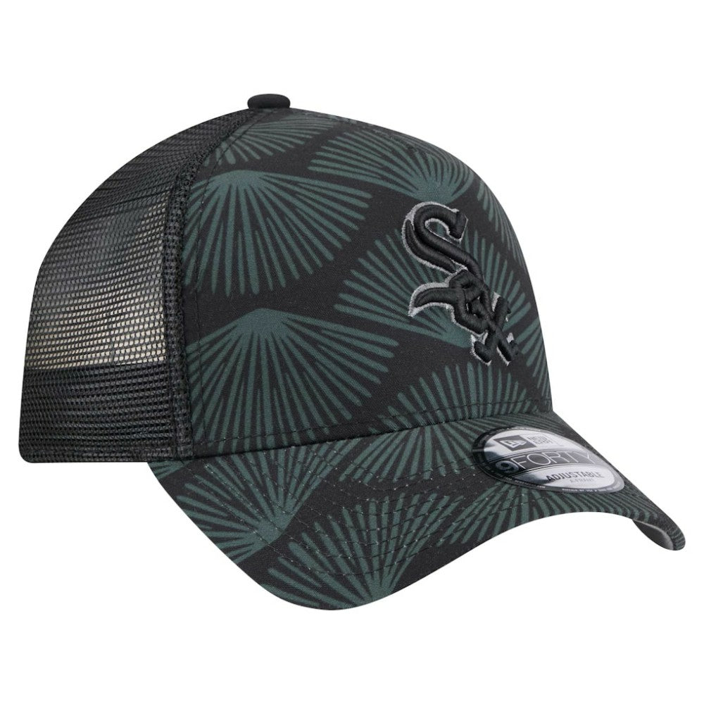Chicago White Sox New Era 9FORTY A-Frame Trucker Adjustable Hat - Black Hats