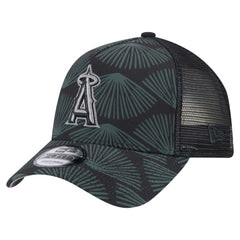 Los Angeles Angels New Era 9FORTY A-Frame Trucker Adjustable Hat - Black Hats