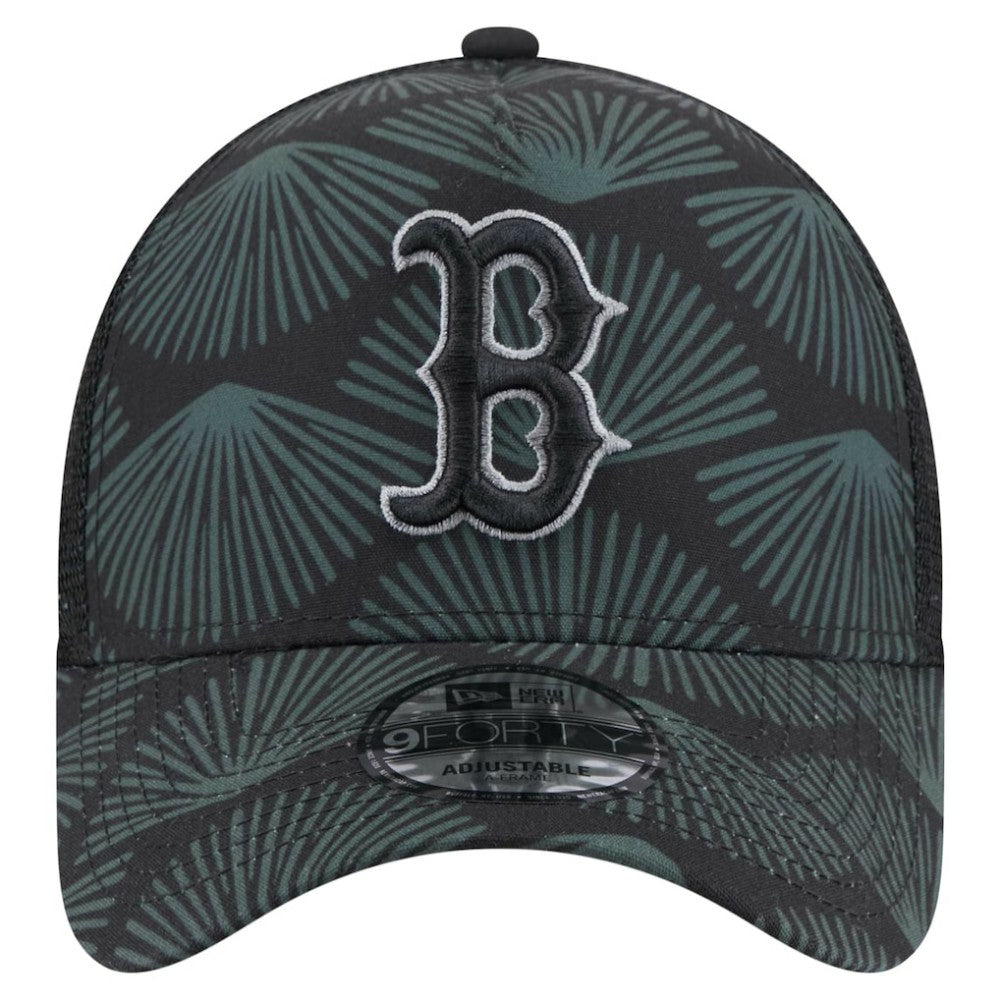 Boston Red Sox New Era 9FORTY A-Frame Trucker Adjustable Hat - Black Hats