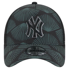 New York Yankees New Era 9FORTY A-Frame Trucker Adjustable Hat - Black Hats