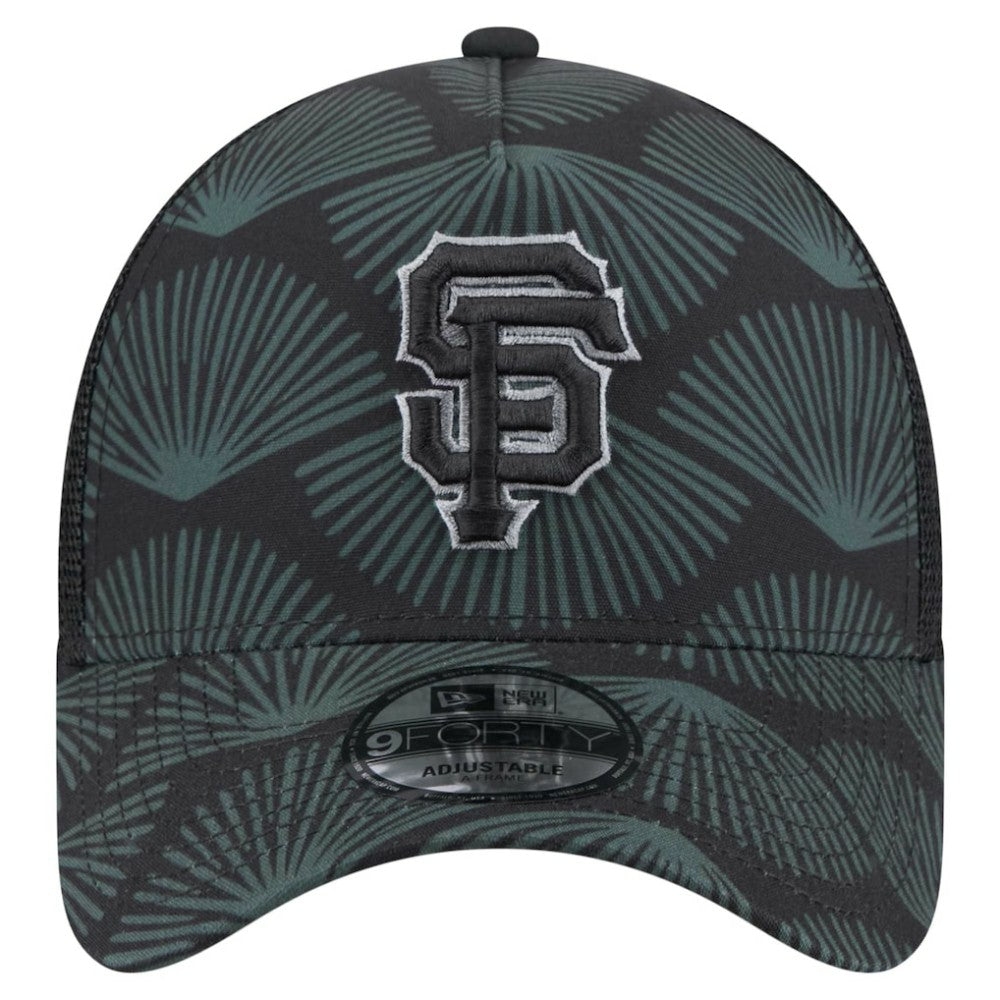 San Francisco Giants New Era 9FORTY A-Frame Trucker Adjustable Hat - Black Hats