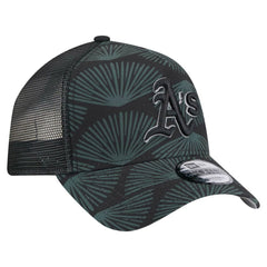 Athletics New Era 9FORTY A-Frame Trucker Adjustable Hat - Black Hats
