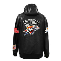Oklahoma City Thunder Jeff Hamilton Vegan Leather Full-Zip Hoodie Black outlet