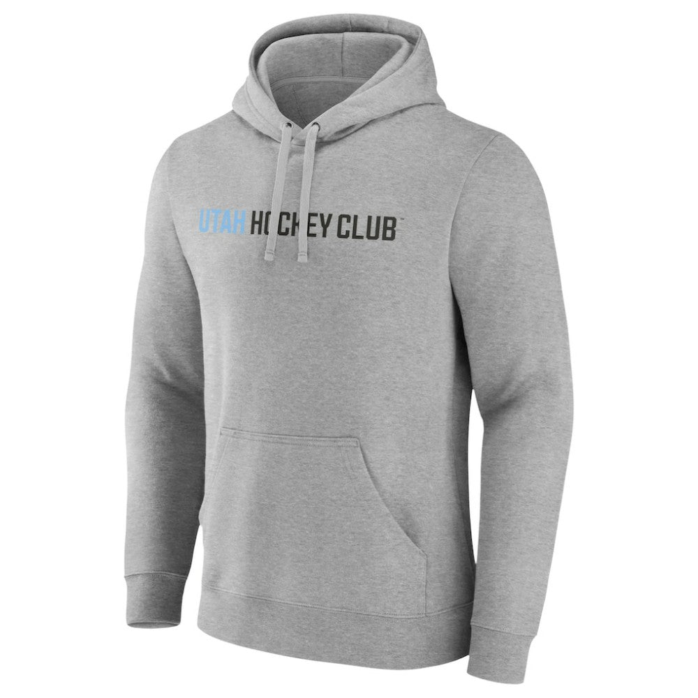 Utah Mammoth Fanatics Wordmark Logo Fleece Pullover Hoodie - Heather Gray | US 201875544