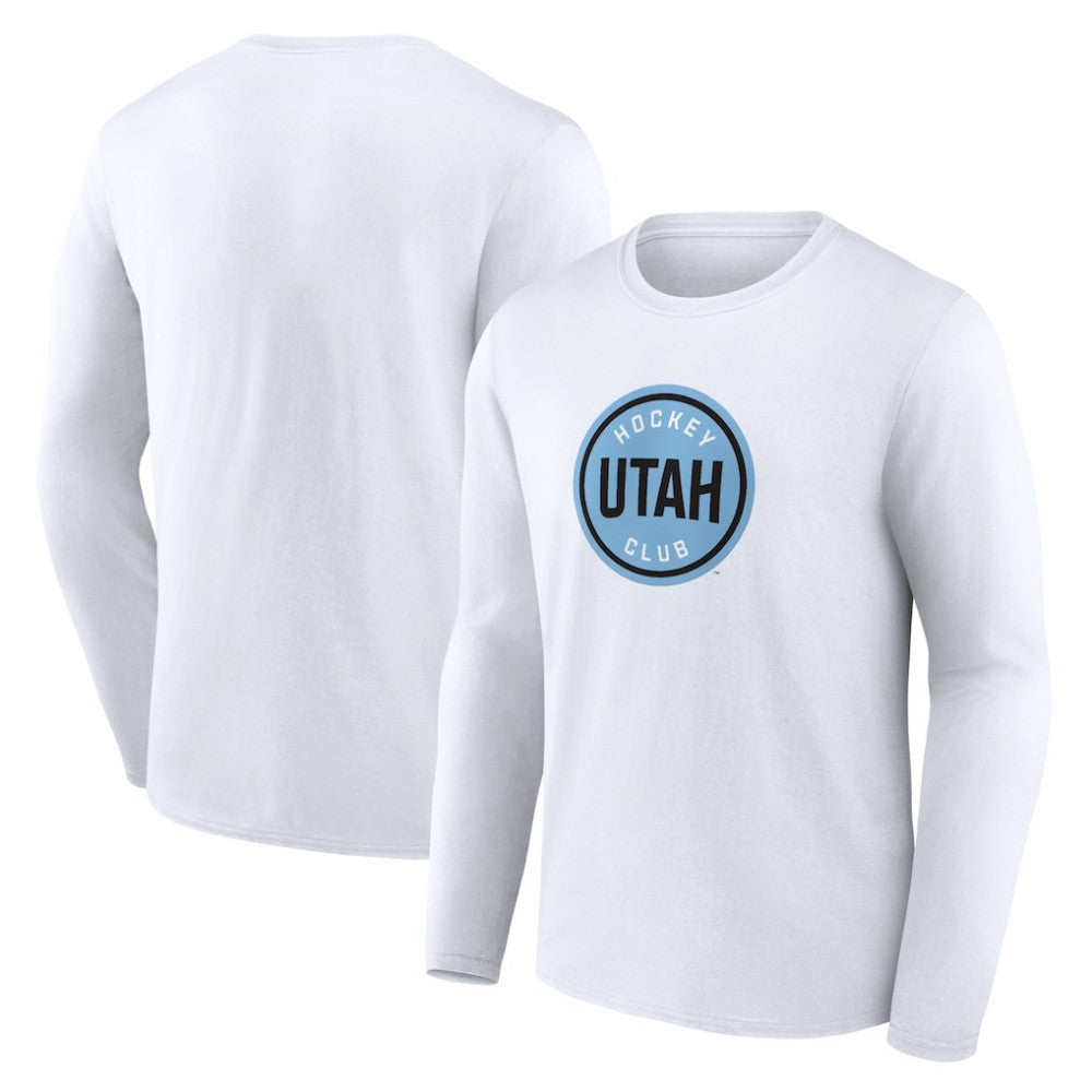 Utah Mammoth Fanatics Draft Logo Long Sleeve T-Shirt - White | US 201875547