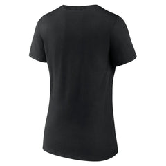 Utah Mammoth Fanatics Women's Secondary Logo V-Neck T-Shirt - Black | US 201875557