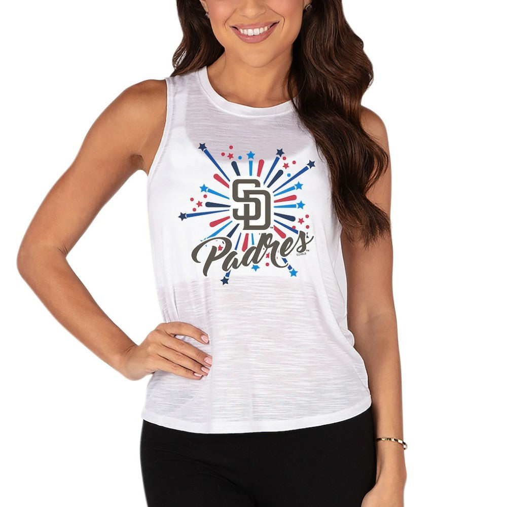 San Diego Padres Concepts Sport Women's Infuse Tank Top - White Tanks