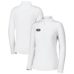 San Francisco 49ers Women's Sport Playa Vista IslandZone Quarter-Zip Jacket - White Jackets