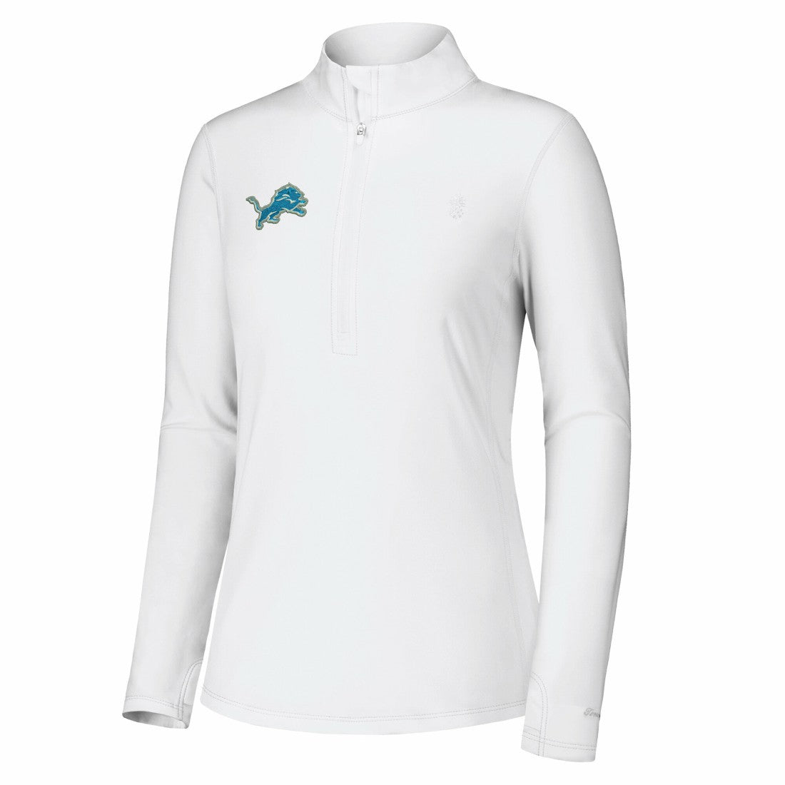 Detroit Lions Women's Sport Playa Vista IslandZone Quarter-Zip Jacket - White Jackets