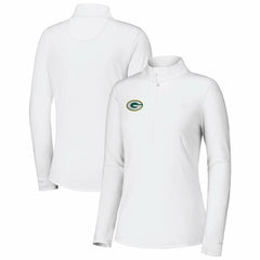 Green Bay Packers Women's Sport Playa Vista IslandZone Quarter-Zip Jacket - White Jackets
