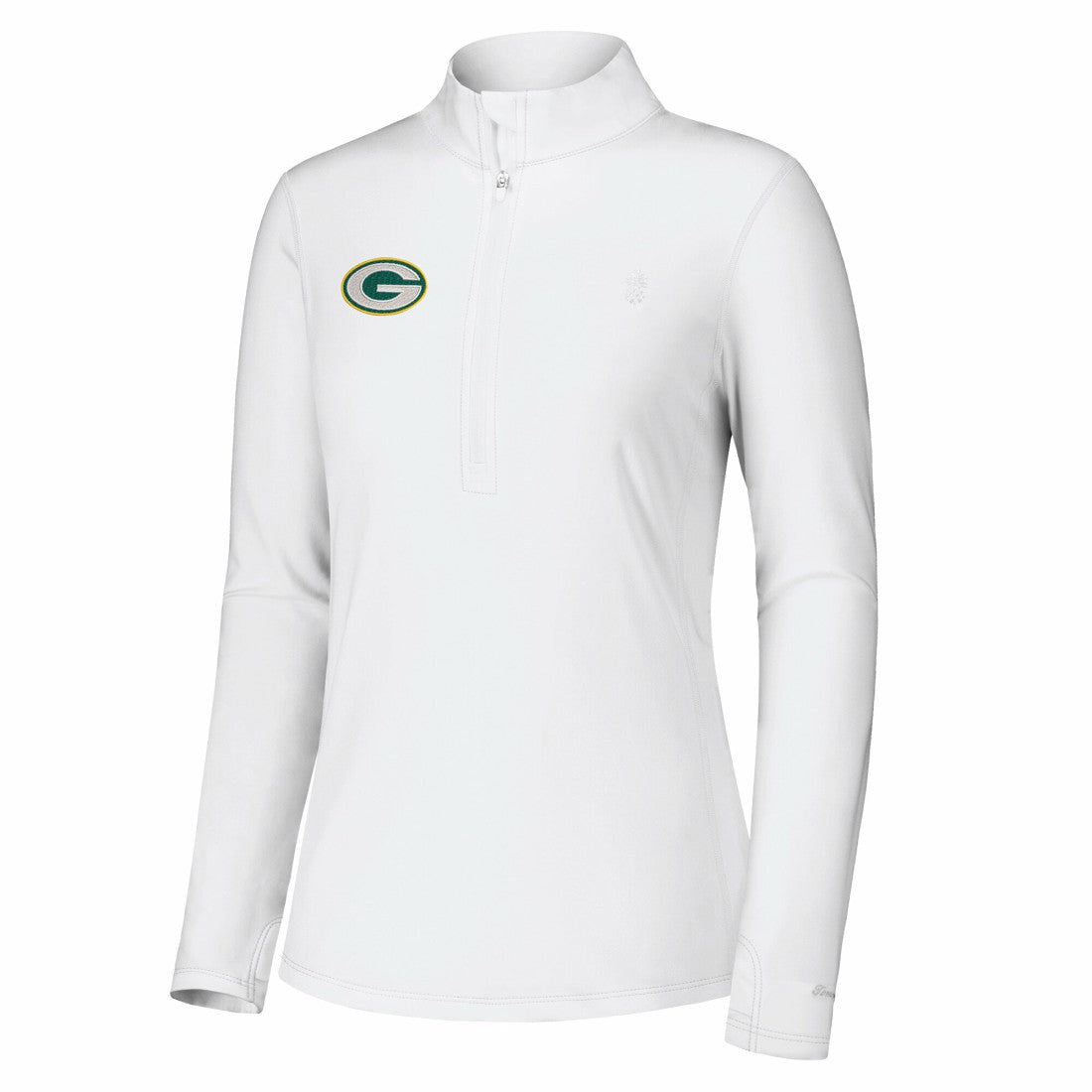 Green Bay Packers Women's Sport Playa Vista IslandZone Quarter-Zip Jacket - White Jackets