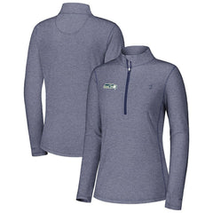 Seattle Seahawks Women's Sport Playa Vista IslandZone Quarter-Zip Jacket - Navy Jackets