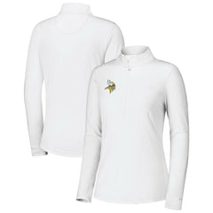 Minnesota Vikings Women's Sport Playa Vista IslandZone Quarter-Zip Jacket - White Jackets