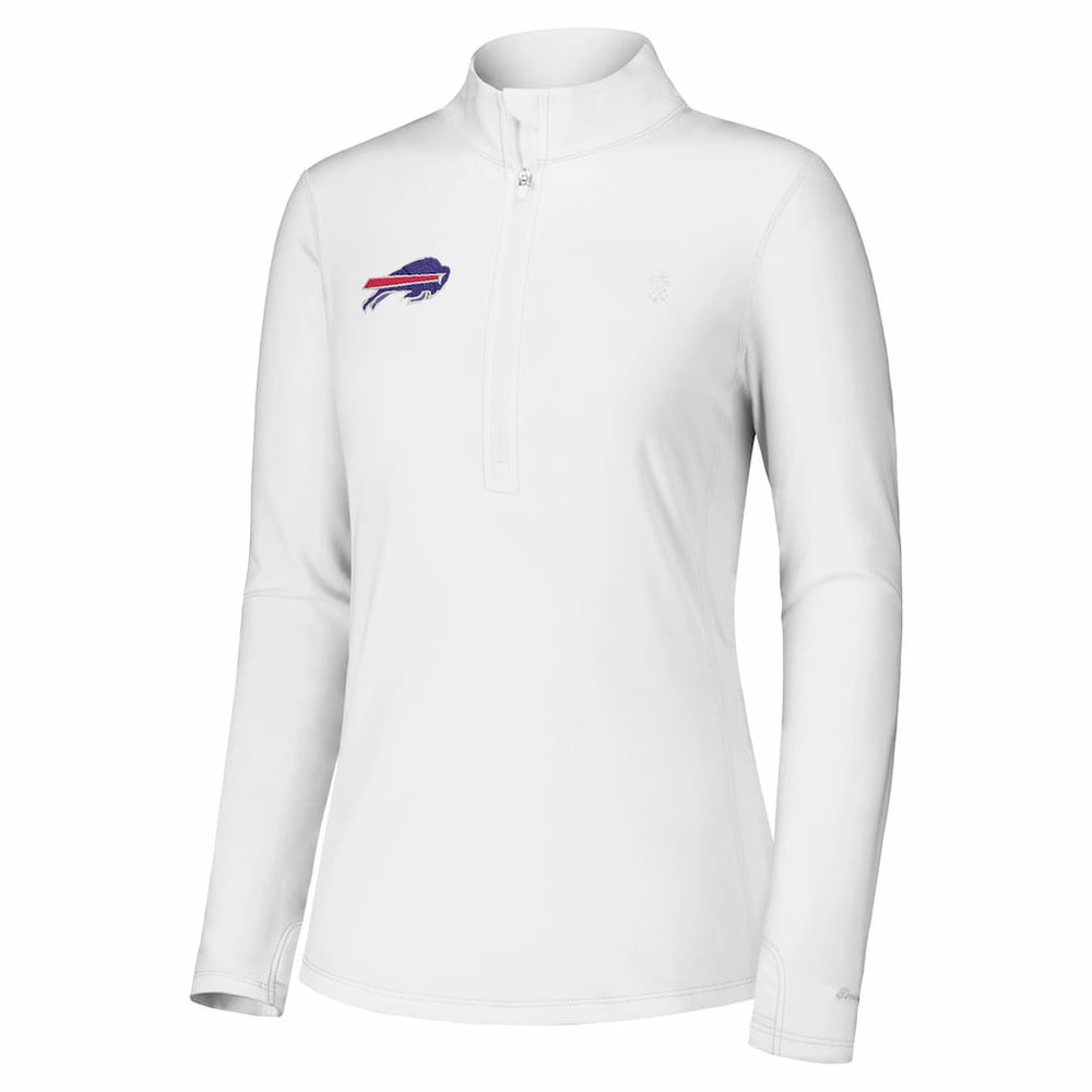 Buffalo Bills Women's Sport Playa Vista IslandZone Quarter-Zip Jacket - White Jackets