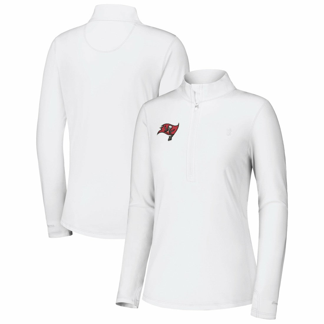 Tampa Bay Buccaneers Women's Sport Playa Vista IslandZone Quarter-Zip Jacket - White Jackets