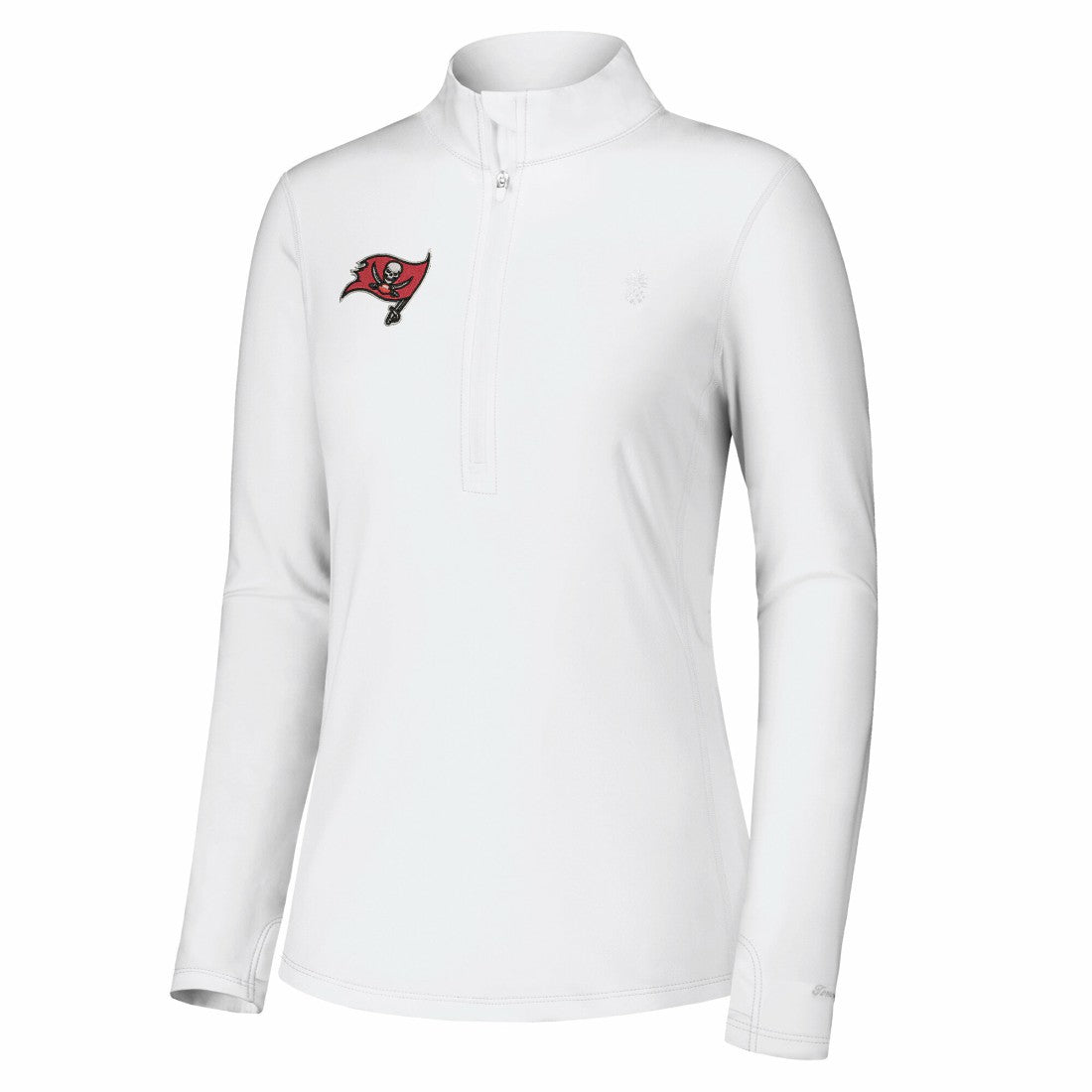 Tampa Bay Buccaneers Women's Sport Playa Vista IslandZone Quarter-Zip Jacket - White Jackets