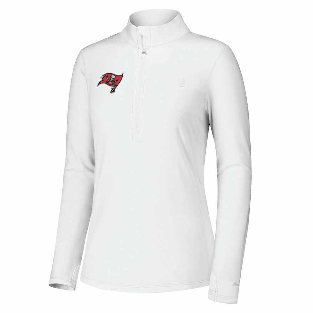 Tampa Bay Buccaneers Women's Sport Playa Vista IslandZone Quarter-Zip Jacket - White Jackets
