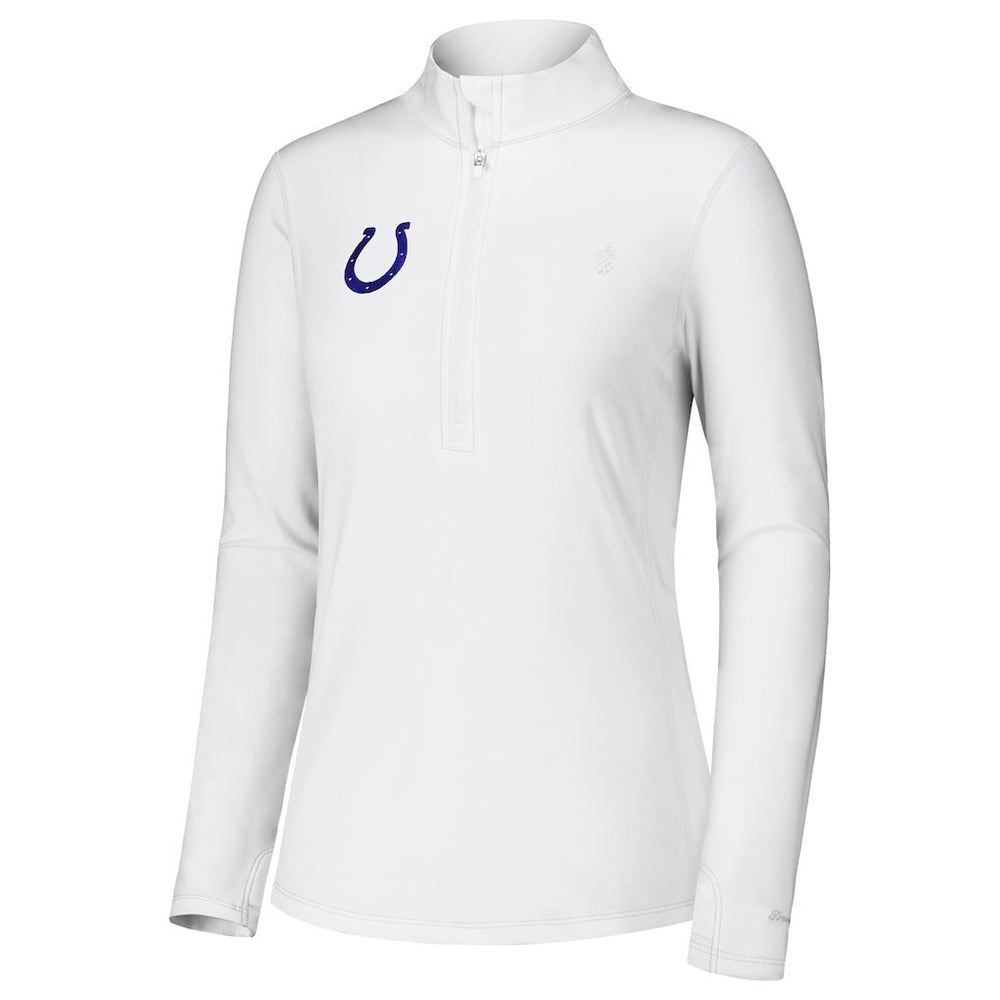 Indianapolis Colts Women's Sport Playa Vista IslandZone Quarter-Zip Jacket - White Jackets