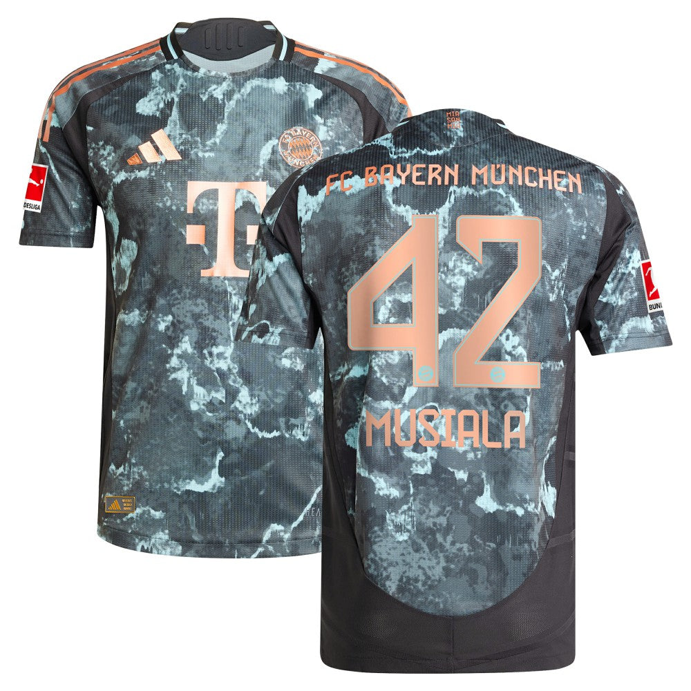 Jamal Musiala Bayern Munich 2024/25 Away Player Jersey Black - Adidas on sale