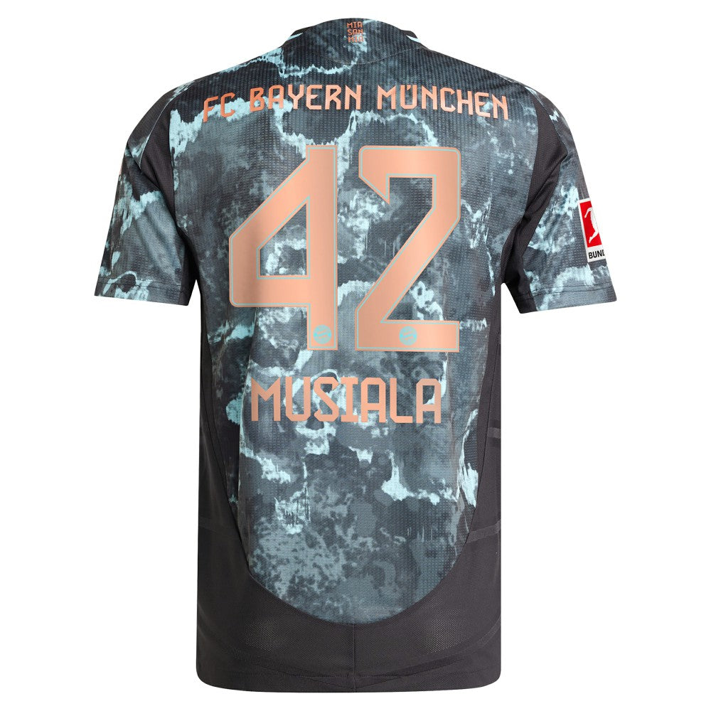 Jamal Musiala Bayern Munich 2024/25 Away Player Jersey Black - Adidas on sale