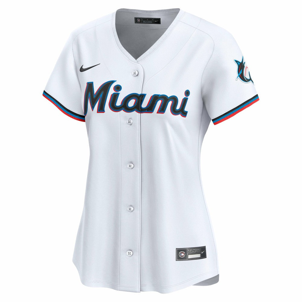 Miami Marlins Nike Women's Home Limited Jersey - White Jerseys