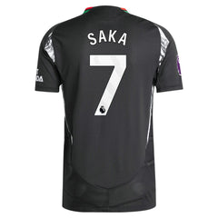 Bukayo Saka Arsenal 2024/25 Away Player Jersey Black - Adidas on sale