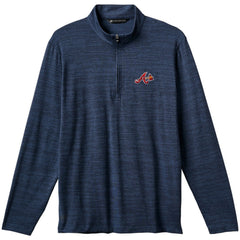 Atlanta Braves TravisMathew The Heater Quarter-Zip Pullover Top - Navy Pullover