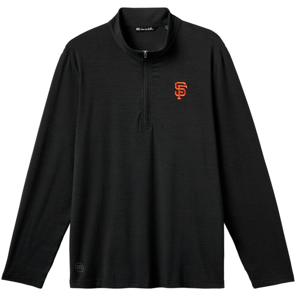 San Francisco Giants TravisMathew The Heater Quarter-Zip Pullover Top - Black Pullover