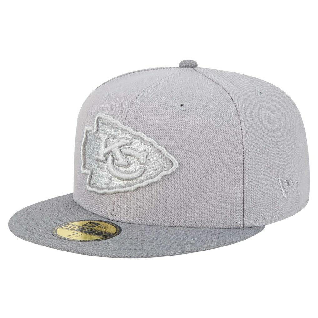 Kansas City Chiefs New Era Iron Cloud 59FIFTY Fitted Hat - Gray/Graphite Hats